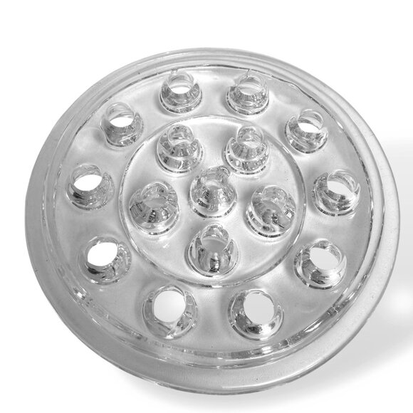 Vintage Glass Floral Frog Clear 5" for Flower Arranging 16 Hole Sections - Picture 5 of 5